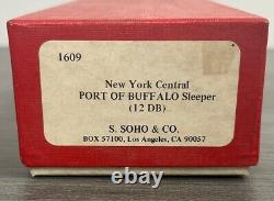 S. Soho & Co. HO Brass #1609 Port Of Buffalo Sleeper New York Central 12 DBNIB