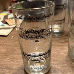 Set Of 6 5 1/4 T 1902-1962 New York Central Railroad 20th Century Limited