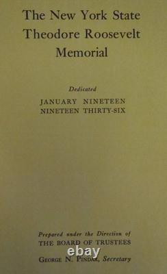 THEODORE ROOSEVELT MEMORIAL HALL Dedication Jan 19, 1936 New York Central Park