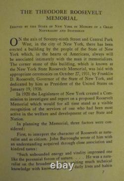 THEODORE ROOSEVELT MEMORIAL HALL Dedication Jan 19, 1936 New York Central Park