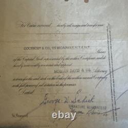 The New York Central Railroad Company Stock 20 Shares Cert. 1947 George Schick