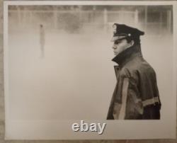 USA, NEW YORK, CENTRAL PARK IN WINTER, POLICEMAN, W. VARGAS silver print