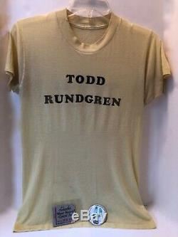 VINTAGE 1970sTODD RUNDGRENCENTRAL PARK, NYT-SHIRT CONCERT TICKET STUBBUTTON