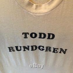 VINTAGE 1970sTODD RUNDGRENCENTRAL PARK, NYT-SHIRT CONCERT TICKET STUBBUTTON