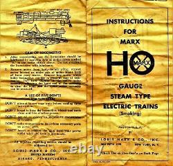 VINTAGE-MARX'HO' SCALE RR-SET-Elec.'steam'-withsmoke 1-owner'JAN, 1962'- NO BOX