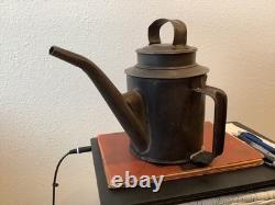 Vintage 1900 New York Central Railroad Oil Can Tin 1 Quart with Spout & Cap
