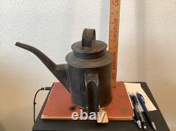 Vintage 1900 New York Central Railroad Oil Can Tin 1 Quart with Spout & Cap