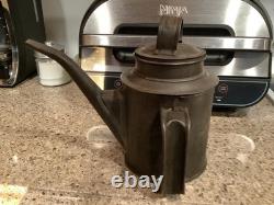 Vintage 1900 New York Central Railroad Oil Can Tin 1 Quart with Spout & Cap