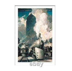 Vintage 1930s Travel Poster & Canvas New York Central System Wall Art Decor