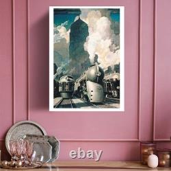 Vintage 1930s Travel Poster & Canvas New York Central System Wall Art Decor