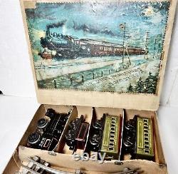 Vintage, Antique Bing -New York Central Steam Electric Passenger Train Set w Box