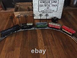 Vintage Marx #5942 Stream Line Steam Type Electric TRAIN SET W Box