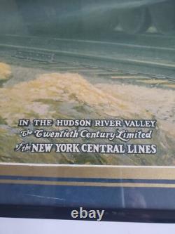 Vintage New York Central Hudson River Valley Train Railroad Travel Poster 24x20