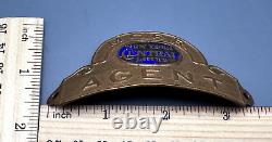 Vintage New York Central Lines Michigan Central Railroad Agent Hat Badge B49