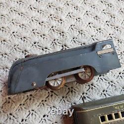 Vtg Marx Mercury Streamliner New York Central Locomotive Toy Grey Green 5 Item