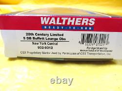 Walthers HO NYC 20th Century Limited 5 DB Buffett Lounge OBS 932-9312 New