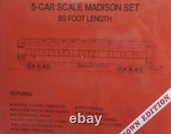 Williams New York Central 5 Car Madison 80' Passenger Set! O Scale 20 Pullman