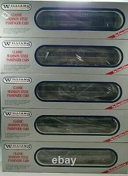 Williams New York Central Classic Madison Style Cars 2 Tone Grey 0/27 Gauge Nib