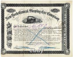 1880 Compagnie des voitures-lits de New York Central Président Wagner signé