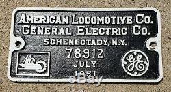American Locomotive Builders Plate New York Central