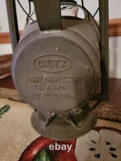 Antique New York Central Railroad (nyc Rr) Dietz Acme Inspecteurs Lampe Lanterne