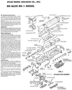 Atlas, échelle HO, locomotive diesel Alco RS-1, New York Central #8105, article #8117