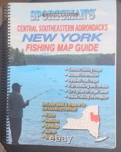 Carte de pêche des Adirondacks centraux et sud-est de New York