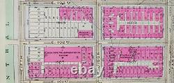 Carte des rues de 1916 de l'hôpital du Mont Sinaï, Central Park, Manhattan, New York City, NY