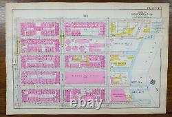 Carte des rues de 1916 de l'hôpital du Mont Sinaï, Central Park, Manhattan, New York City, NY