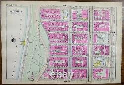 Carte des terres et des rues de Bromley de 1916 Central Park West à Manhattan, New York City, NY