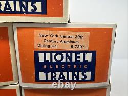 Ensemble de 7 voitures de voyageurs en aluminium Lionel New York Central 15, utilisé, référence 6-9594-98 7207.