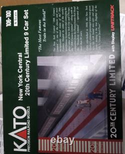 Ensemble de 9 voitures KATO à l'échelle N New York Central 20th Century Limited 106-100