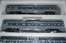 Ensemble de cinq voitures de passagers en aluminium de 60 pieds du train Weaver New York Central 20th Century Ltd