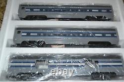 Ensemble de cinq voitures de passagers en aluminium de 60 pieds du train Weaver New York Central 20th Century Ltd