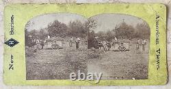Guerre civile des Afro-Américains travaillant à Central Park, New York: photo en stéréovision
