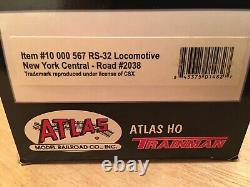 HO Atlas 10000567 Locomotive Diesel New York Central RS-32 Alimentée NYC #2038