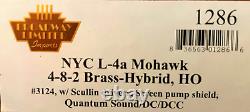 HO BROADWAY LIMITED 1286 L-4a MOHAWK 4-8-2 BRASS HYBRID NEW YORK CENTRAL NYC DCC
  <br/>
  <br/>HO BROADWAY LIMITED 1286 L-4a MOHAWK 4-8-2 BRASS HYBRID NEW YORK CENTRAL NYC DCC
