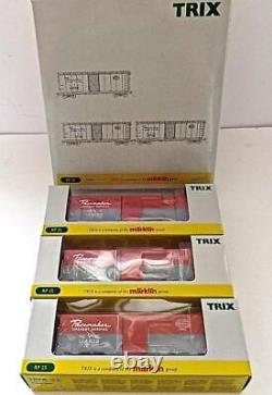 Ho Trix Set Of 3 New York Central Pacemaker Freight Cars New (107aa)