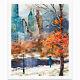 Impression De Central Park South New York à Partir D'une Peinture Originale à L'aquarelle