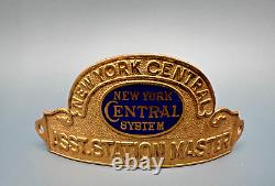 Insigne de chapeau du sous-maître de la gare de Ny Central du système central de New York vintage