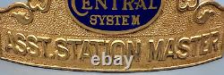 Insigne de chapeau du sous-maître de la gare de Ny Central du système central de New York vintage