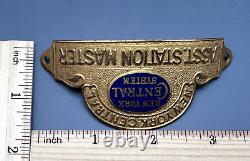 Insigne de chapeau du sous-maître de la gare de Ny Central du système central de New York vintage