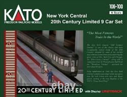 KATO Échelle N Nouveau 2023 New York Central 20th Century Limited 9 Jeu de Voitures 106-100