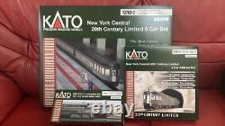 KATO à l'échelle N, New York Central, 20ème siècle, 9 wagons basiques / 4 wagons d'extension / 2 voitures E7A d'occasion.