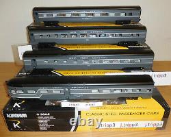 K-line K-4670e New York Central 20th Aluminum Passenger 21 4 Car Set O Scale Ny