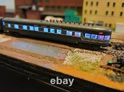 Kato N Scale 10 Voiture Set New York Central Passenger Cars Avec Lumières / Passagers