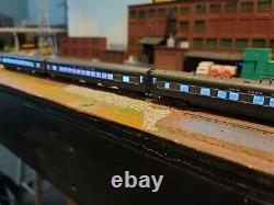 Kato N Scale 10 Voiture Set New York Central Passenger Cars Avec Lumières / Passagers