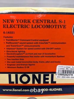 Lionel #6-18351 Nouvelle locomotive électrique S-1 New York Central C-8