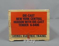Lionel 6-8406 O Die-cast New York Central Hudson 4-6-4 Locomotive À Vapeur Et D'appel D'offres
