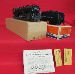 Lionel 773 4-6-4 New York Central Hudson Withdie-cast 2426w Nyc Tender 1950 Ob